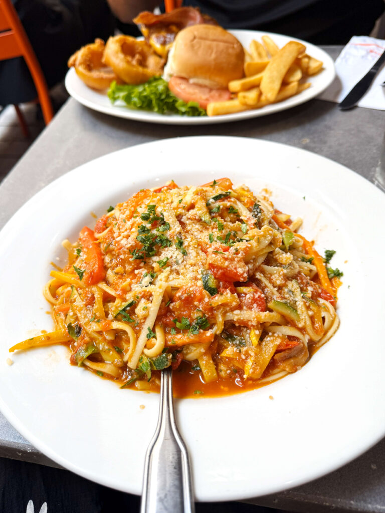 dinner at juniors cheesecake in new york city