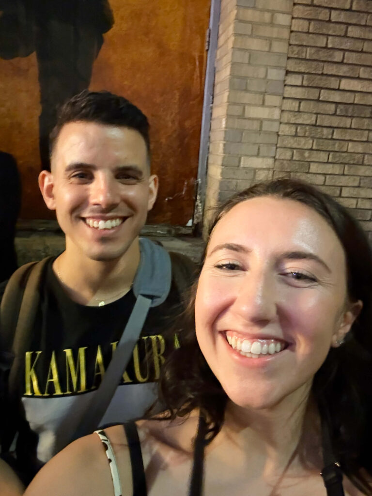 photos with the actors after the hamilton broadway show